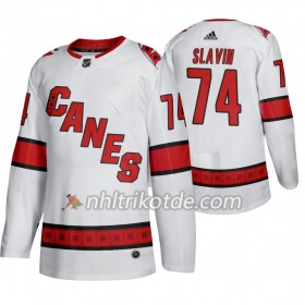 Carolina Hurricanes Trikot Jaccob Slavin 74 Adidas 2019-2020 Weiß Authentic - Herren